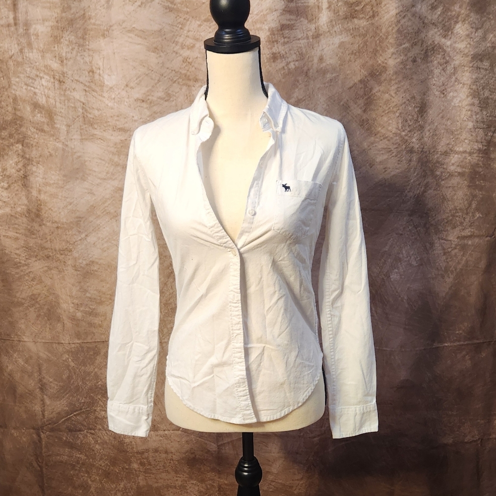 Abercrombie & Fitch Button-Down Shirt – White – Size XS